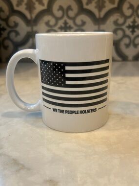 “We The People” Holsters White Ceramic American Flag Mug- Collectible